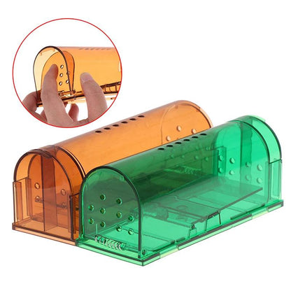 Smart Self-locking Mousetrap Safe Firm Transparent Household Mouse Catcher Control Cage Reusable Mice Rodent Catcher Rat Traps - FurniFindUSA