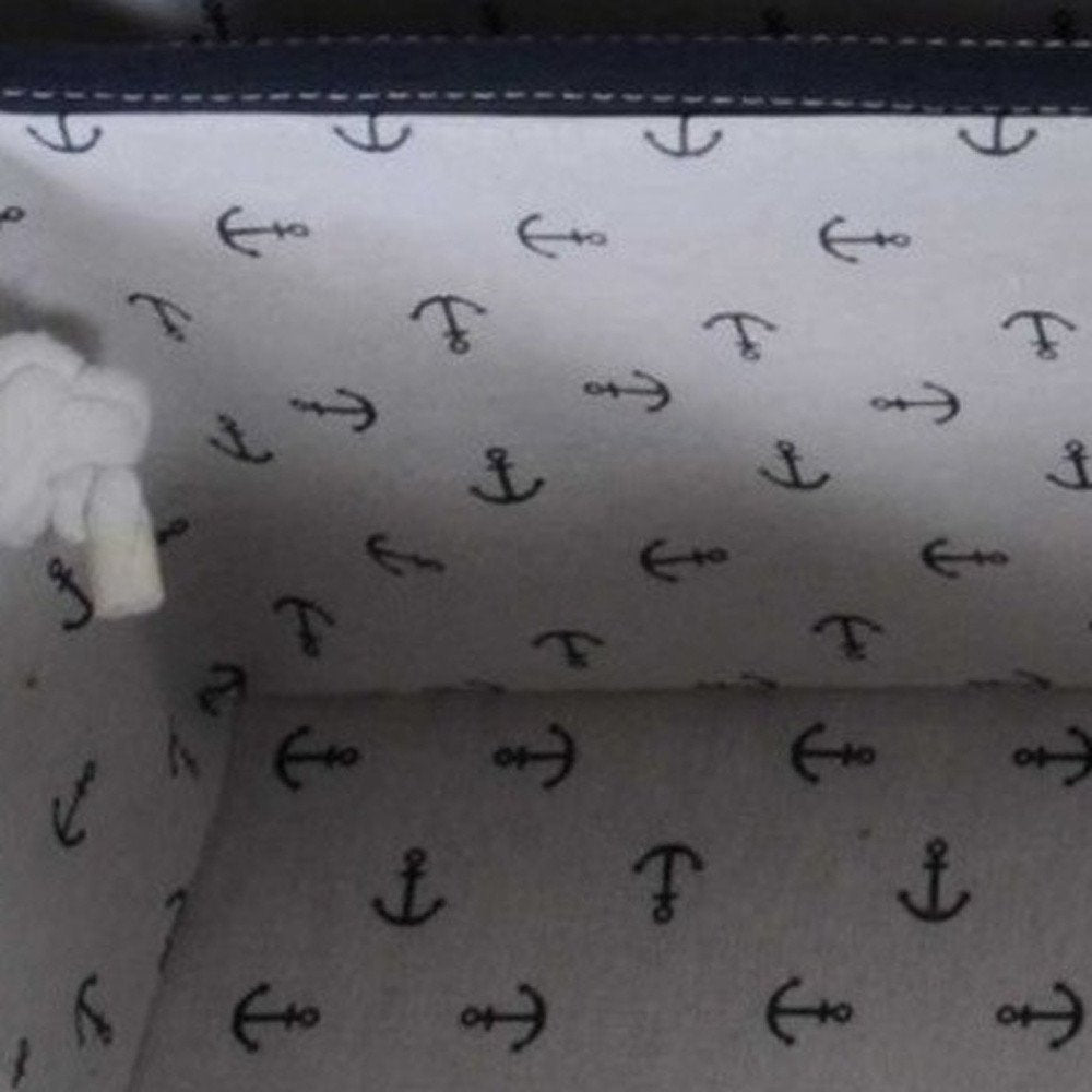 13.5" X 17" X 22.5" Blue Fabric Basket With Bow  Decoration Set Of 5 HomeRoots