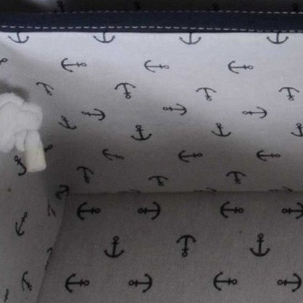 13.5" X 17" X 22.5" Blue Fabric Basket With Bow  Decoration Set Of 5 HomeRoots