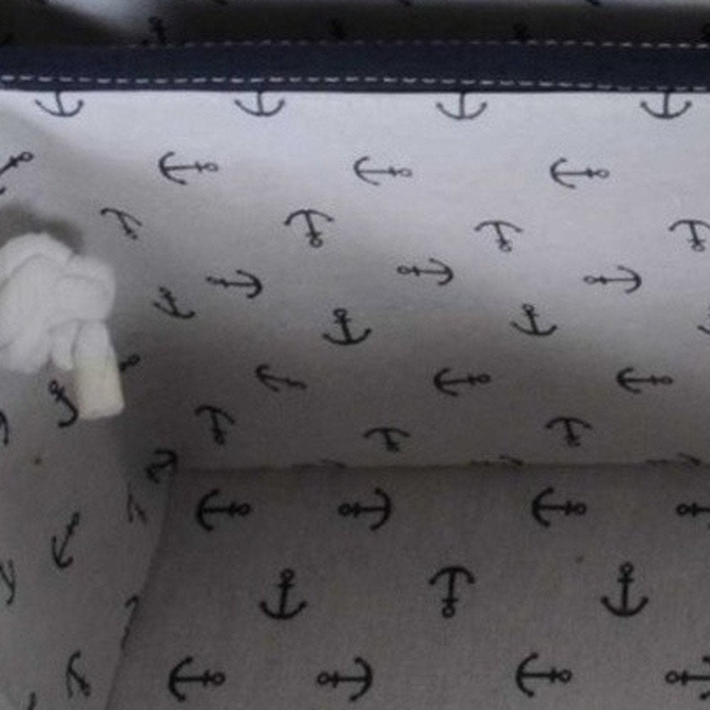 13.5" X 17" X 22.5" Blue Fabric Basket With Bow  Decoration Set Of 5 HomeRoots