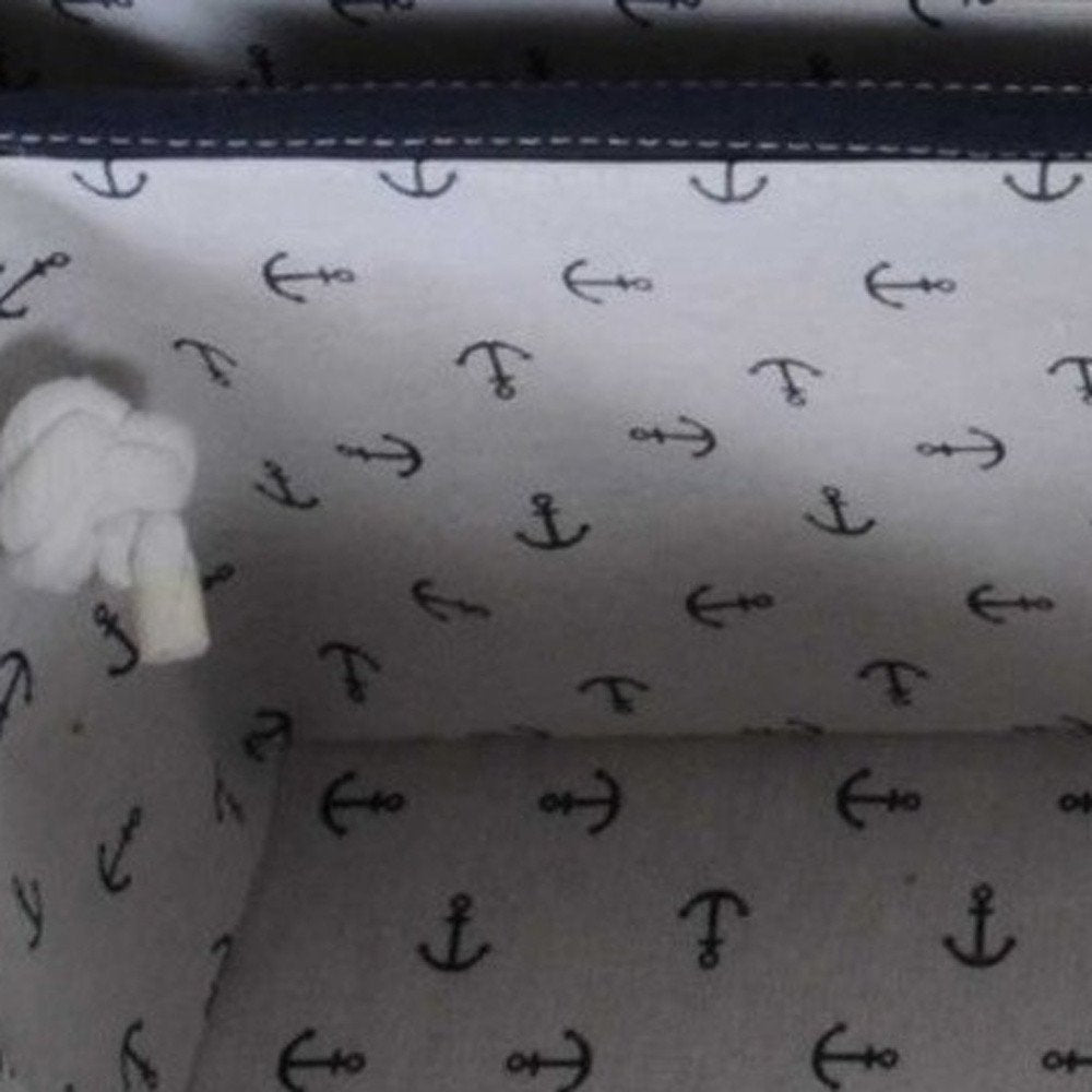 13.5" X 17" X 22.5" Blue Fabric Basket With Bow  Decoration Set Of 5 HomeRoots