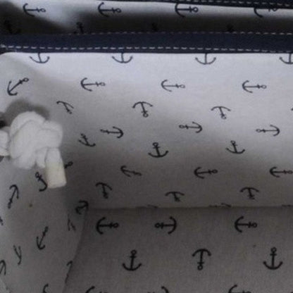 13.5" X 17" X 22.5" Blue Fabric Basket With Bow  Decoration Set Of 5 HomeRoots