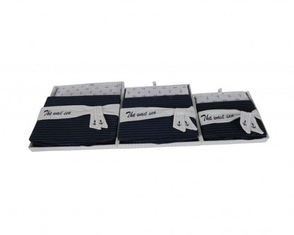 11.5" X 12" X 8.5" White Blue Fabric Boxes With Cover Set Of 3 HomeRoots