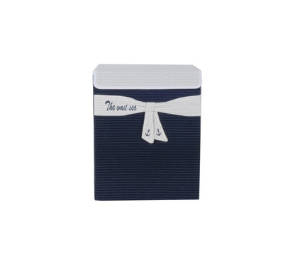 12" Blue Fabric Basket HomeRoots