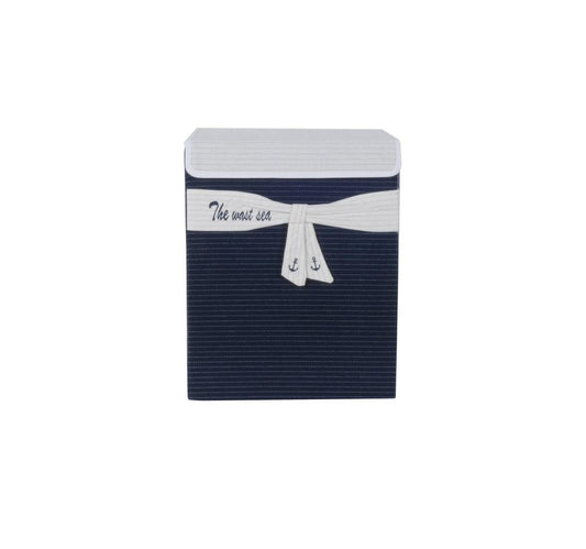 12" Blue Fabric Basket HomeRoots