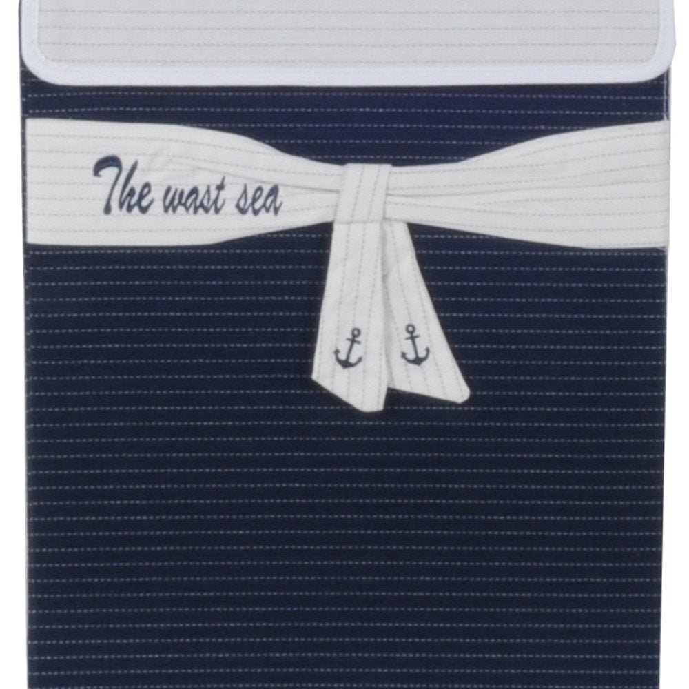 12" Blue Fabric Basket HomeRoots