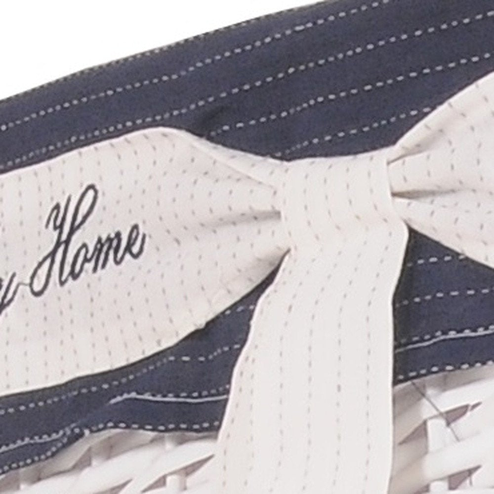 Set of Five Blue And White Rattan Basket HomeRoots