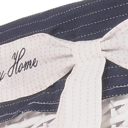 Set of Five Blue And White Rattan Basket HomeRoots