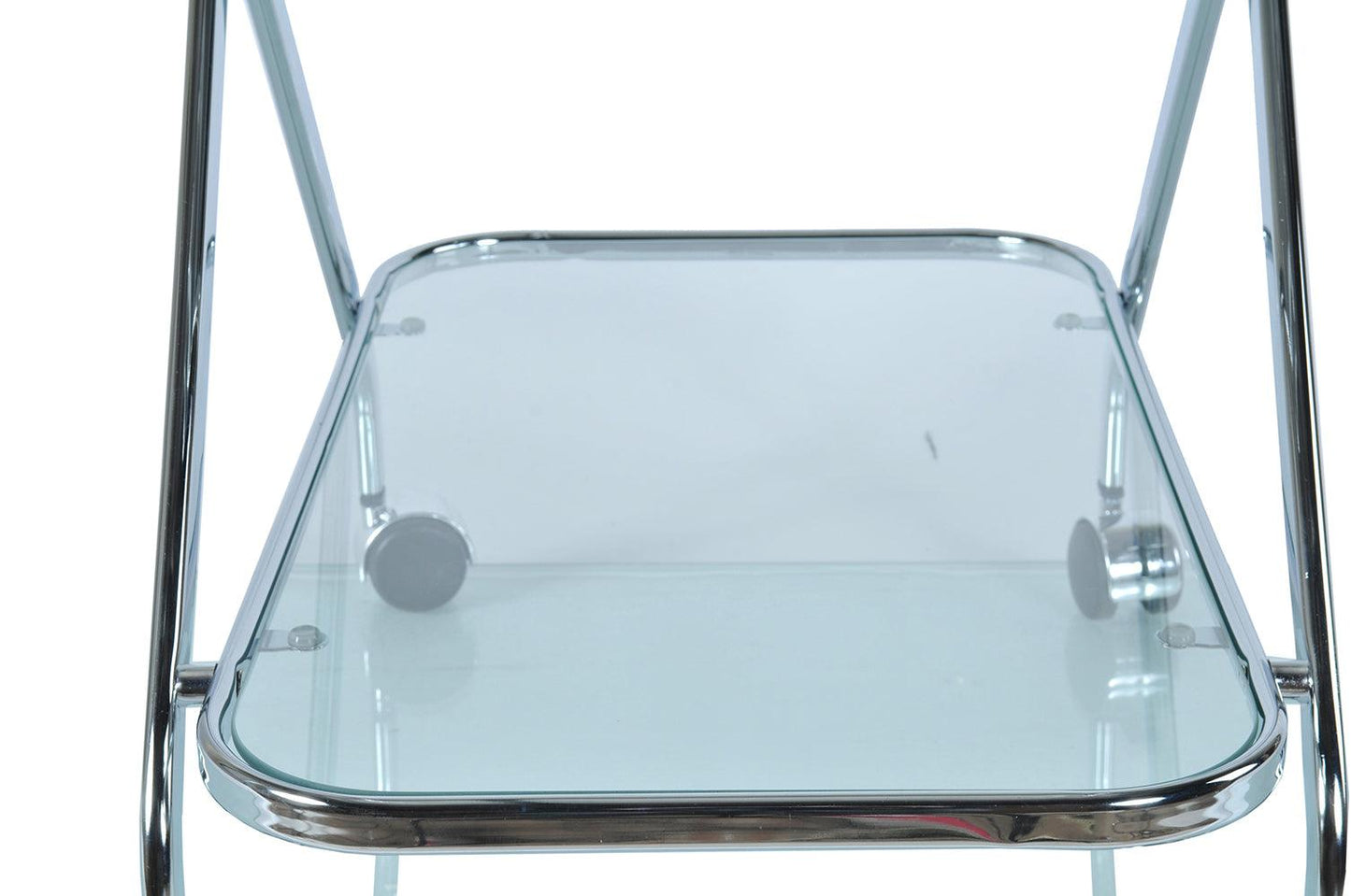 16.5" X 26.25" X 30.5" Chrome Xshape Bar Cart - FurniFindUSA