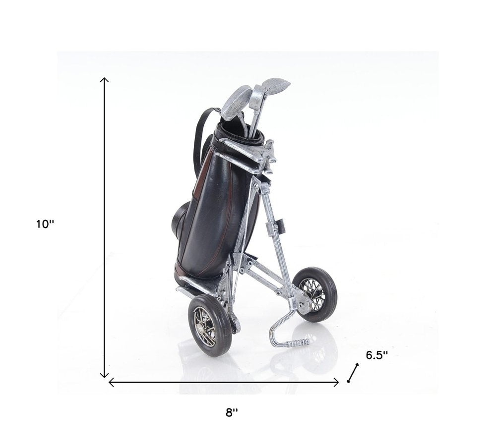 6.5" X 8" X 10" Black Golf Bag HomeRoots