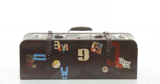 Cool Vintage Brown Decorative Suitcase HomeRoots
