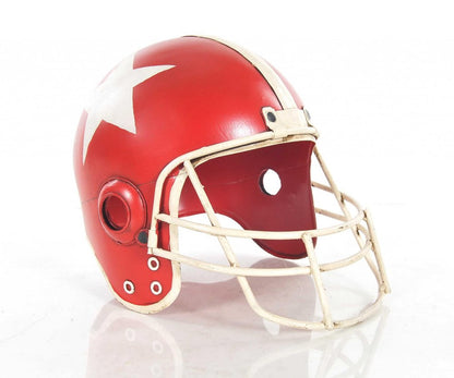 9" Red And White Metal Hand Painted Figurine HomeRoots