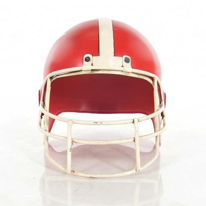 9" Red And White Metal Hand Painted Figurine HomeRoots
