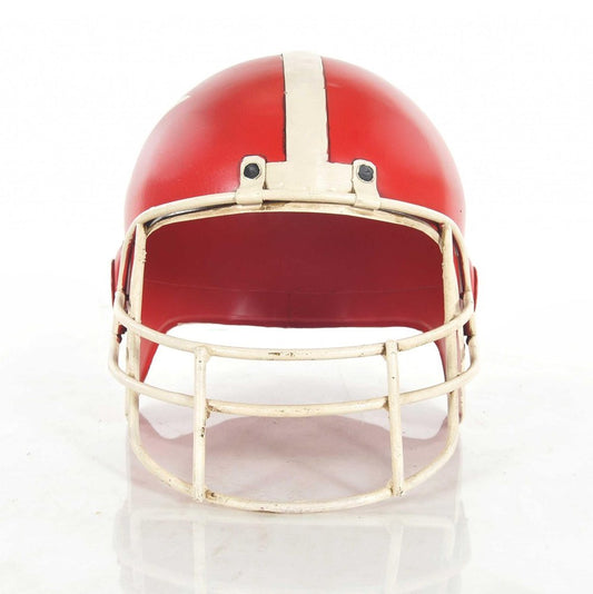 9" Red And White Metal Hand Painted Figurine HomeRoots