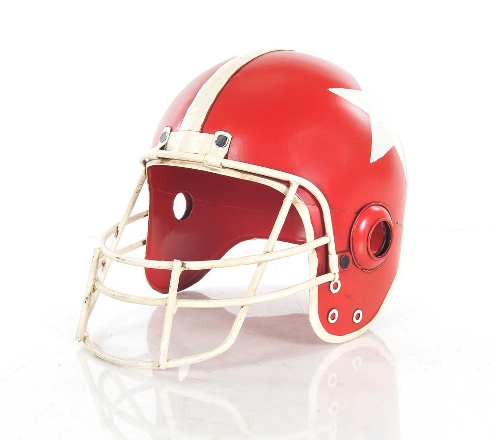 9" Red And White Metal Hand Painted Figurine HomeRoots