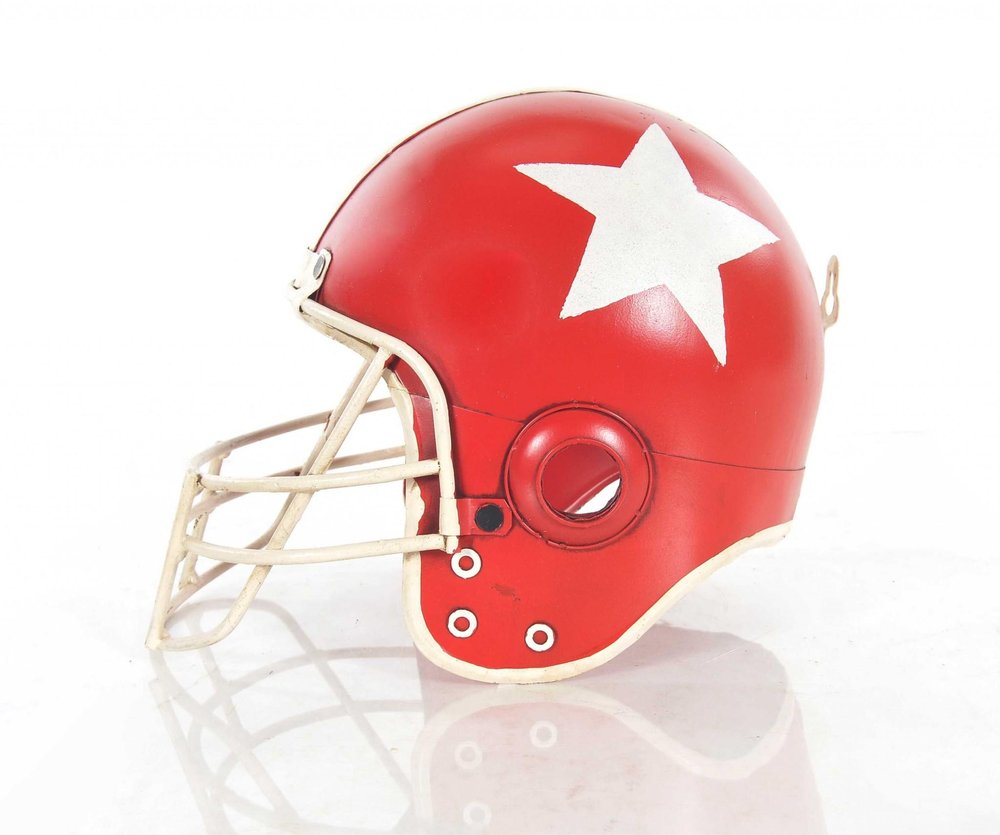 9" Red And White Metal Hand Painted Figurine HomeRoots