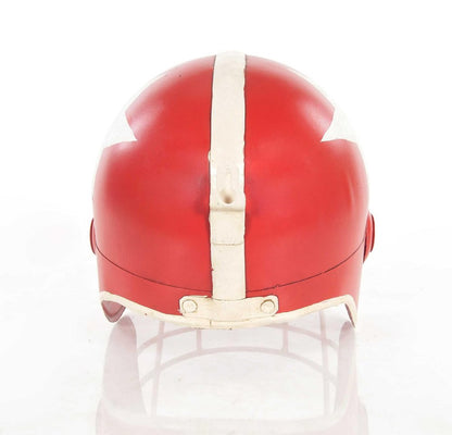 9" Red And White Metal Hand Painted Figurine HomeRoots