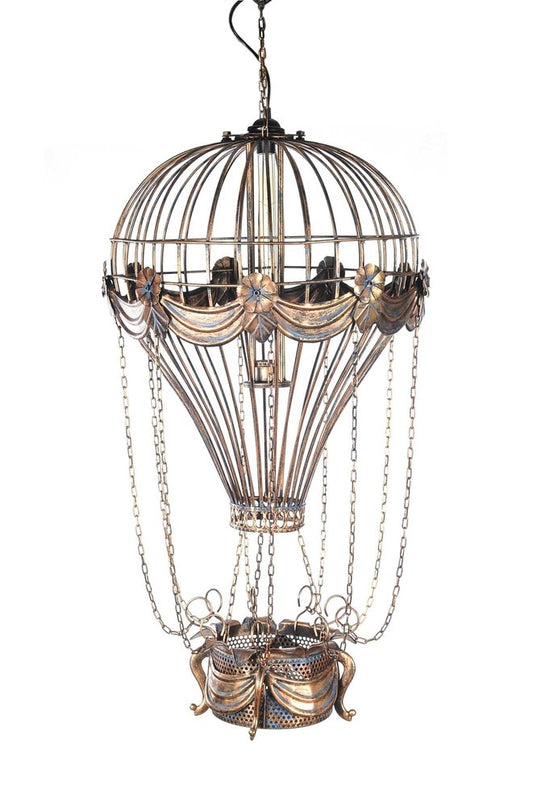 23" x 23" x 41" Vintage Hot Air Balloon Pendant HomeRoots