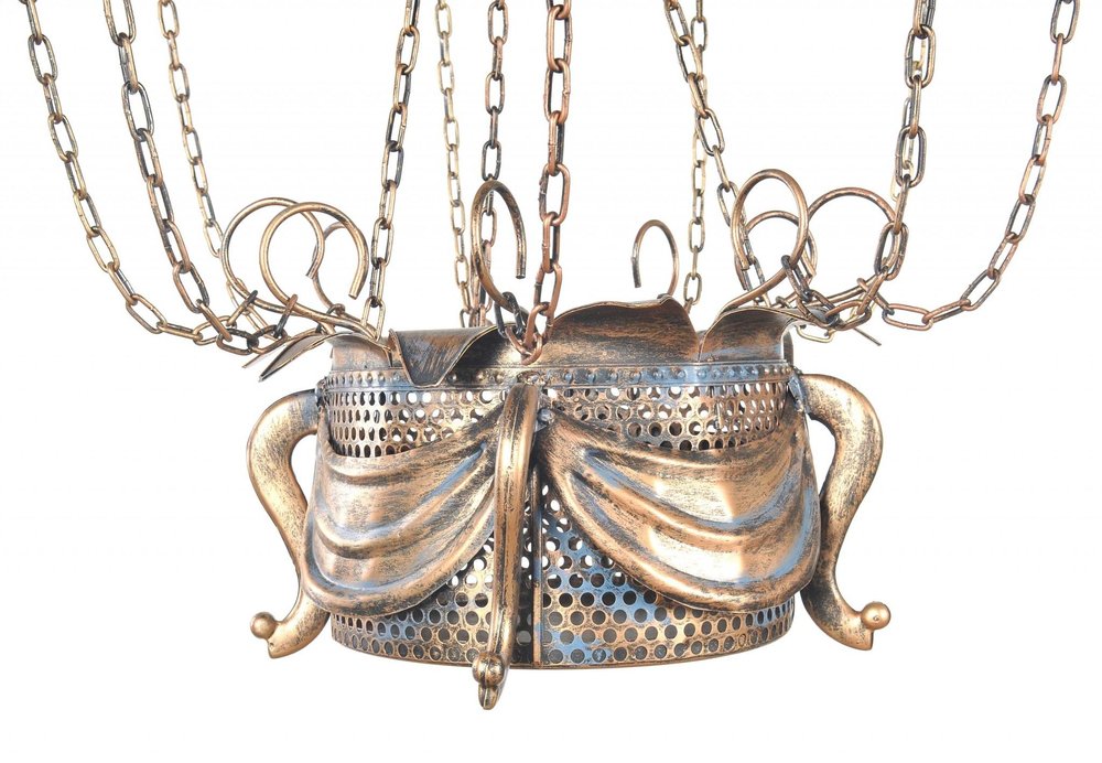 23" x 23" x 41" Vintage Hot Air Balloon Pendant — view 2