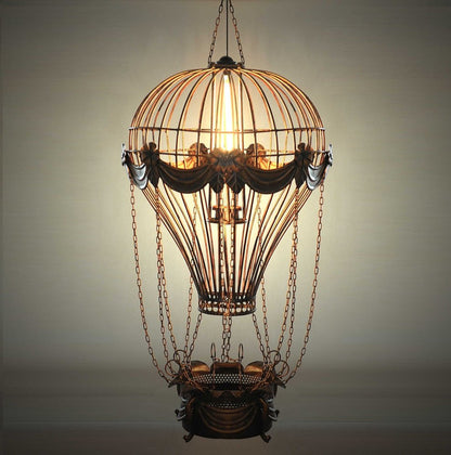 23" x 23" x 41" Vintage Hot Air Balloon Pendant HomeRoots