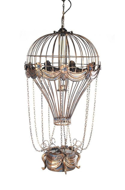 23" x 23" x 41" Vintage Hot Air Balloon Pendant HomeRoots