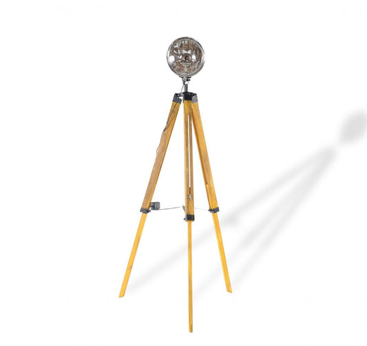 35" Brown Tripod Floor Lamp With Cone HomeRoots