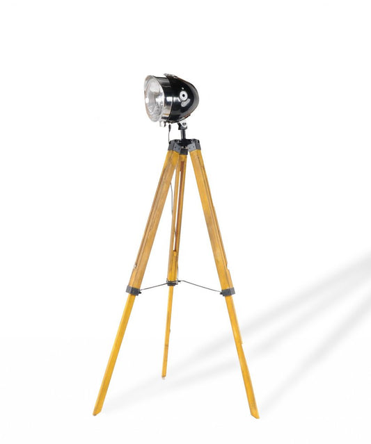 35" Brown Tripod Floor Lamp With Cone HomeRoots