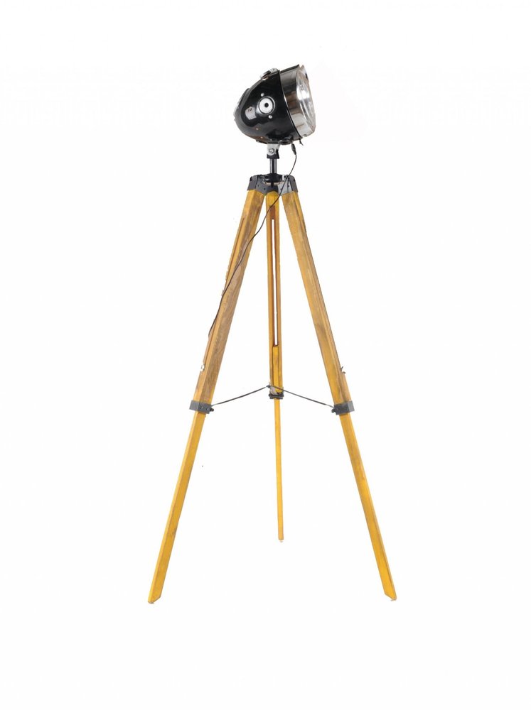 35" Brown Tripod Floor Lamp With Cone — view 4