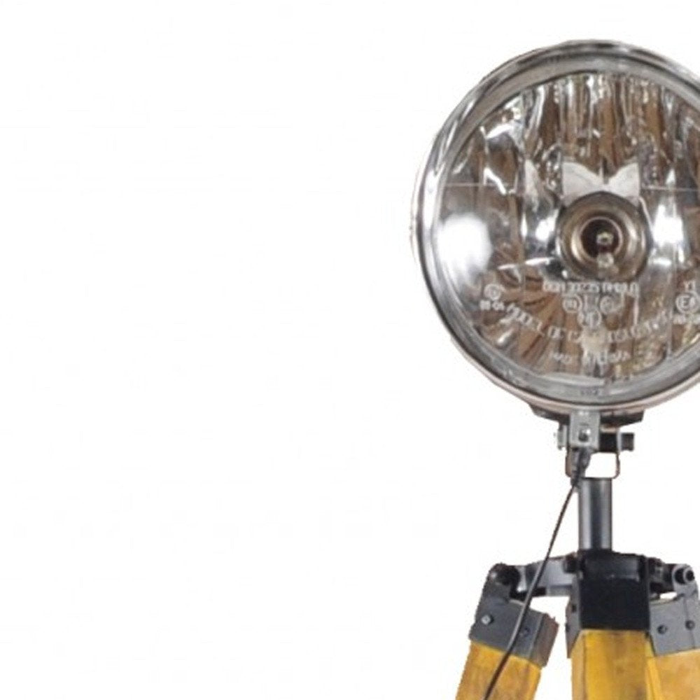 35" Brown Tripod Floor Lamp With Cone HomeRoots