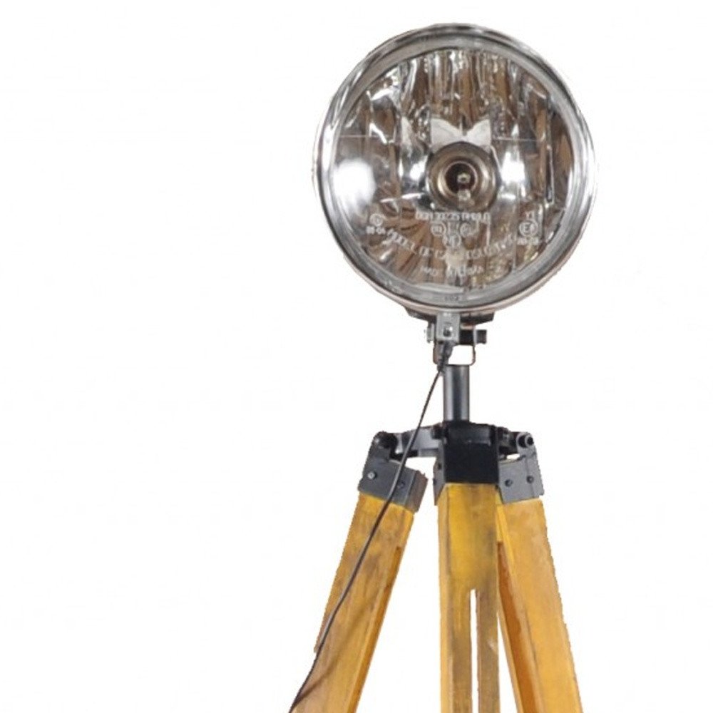 35" Brown Tripod Floor Lamp With Cone HomeRoots