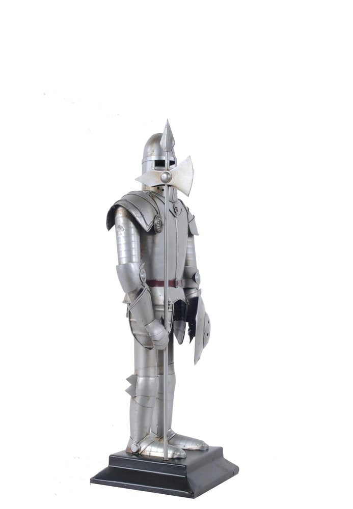 17" Silver Metal Hand Painted Figurine Tabletop Sculpture — view 3