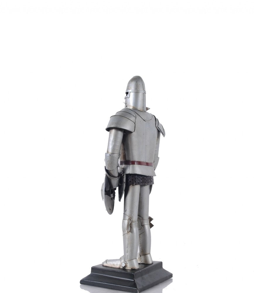 17" Silver Metal Hand Painted Figurine Tabletop Sculpture HomeRoots