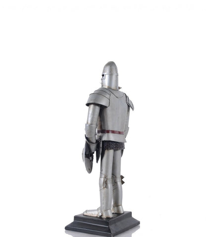 17" Silver Metal Hand Painted Figurine Tabletop Sculpture HomeRoots
