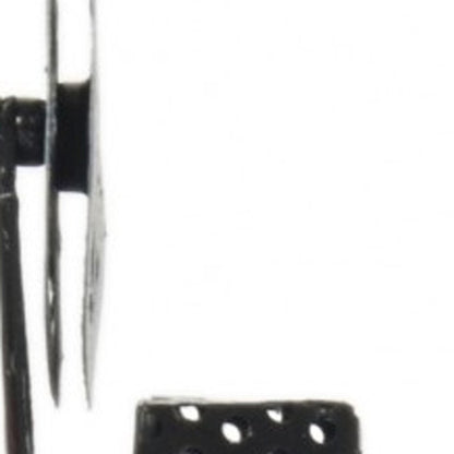 13" Black Metal Hand Painted Figurine Tabletop Sculpture HomeRoots