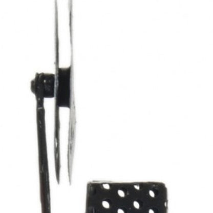 13" Black Metal Hand Painted Figurine Tabletop Sculpture HomeRoots