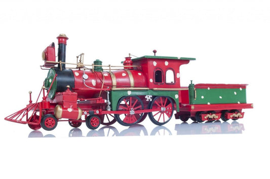 Handmade Tin Christmas Train Model HomeRoots