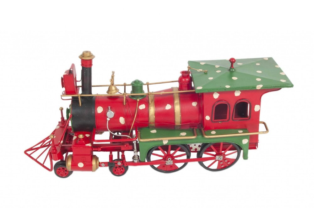 Handmade Tin Christmas Train Model HomeRoots