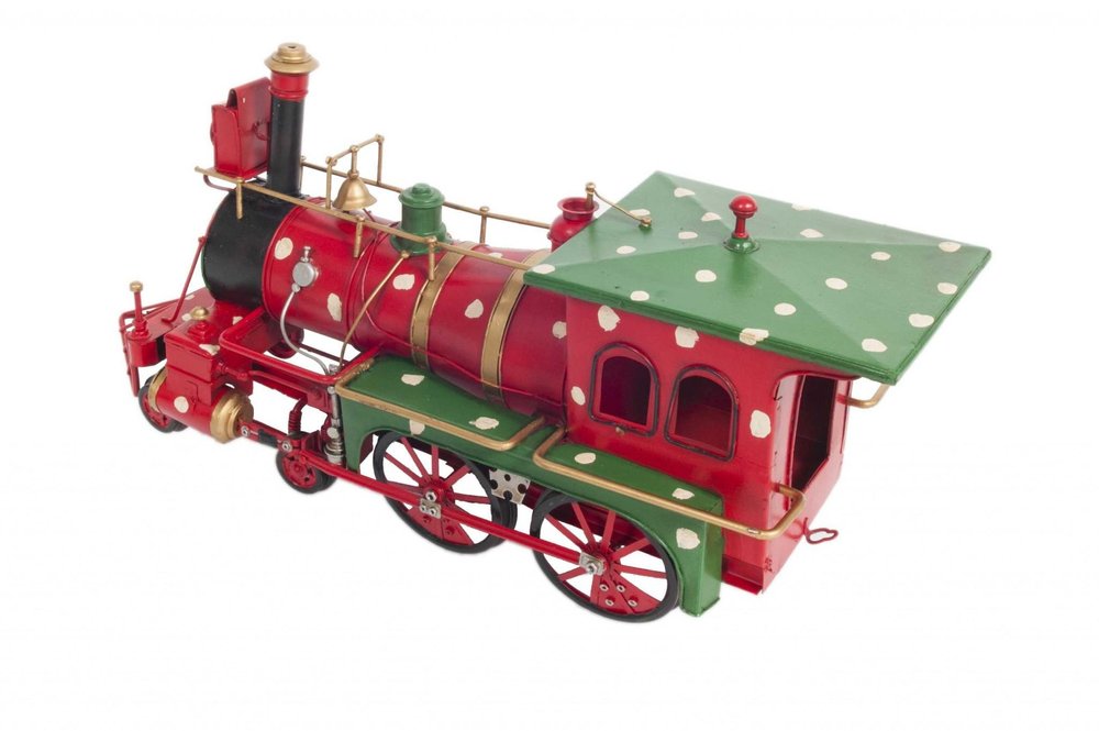 Handmade Tin Christmas Train Model — view 4