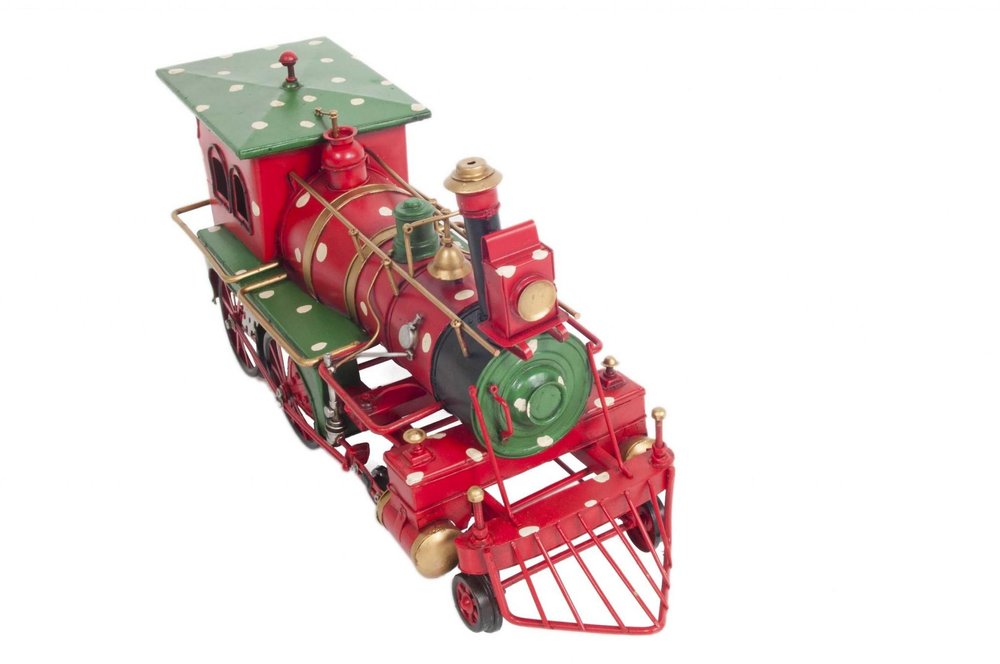 Handmade Tin Christmas Train Model HomeRoots