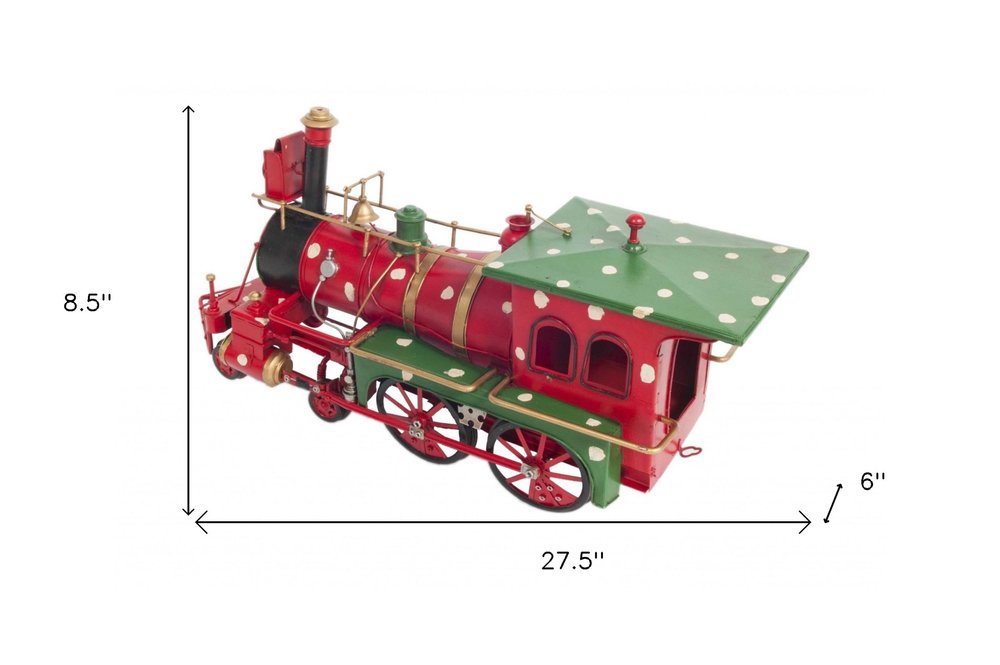 Handmade Tin Christmas Train Model HomeRoots