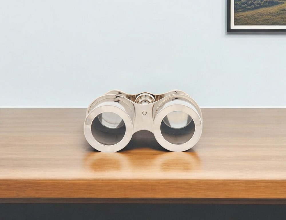3" Brass Aluminum Hand Painted Decorative Binocular Tabletop Sculpture HomeRoots