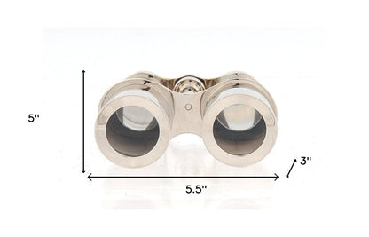 3" Brass Aluminum Hand Painted Decorative Binocular Tabletop Sculpture HomeRoots