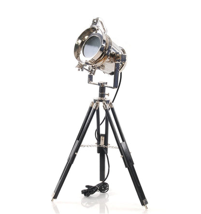 Silver Metal Tripod Floor Lamp With Metal Shade HomeRoots