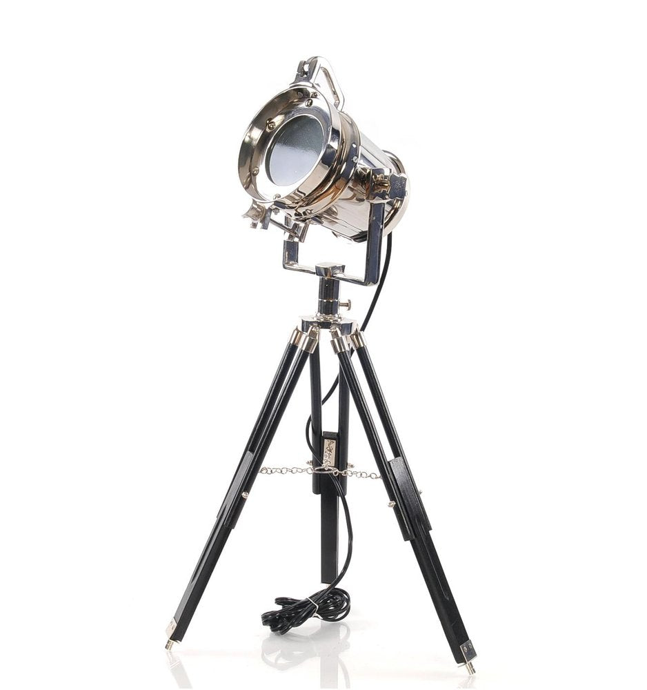 Silver Metal Tripod Floor Lamp With Metal Shade HomeRoots