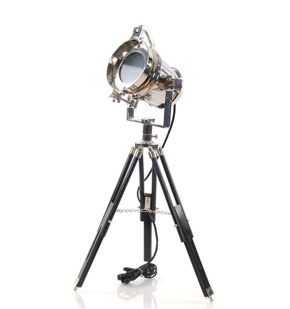 Silver Metal Tripod Floor Lamp With Metal Shade HomeRoots