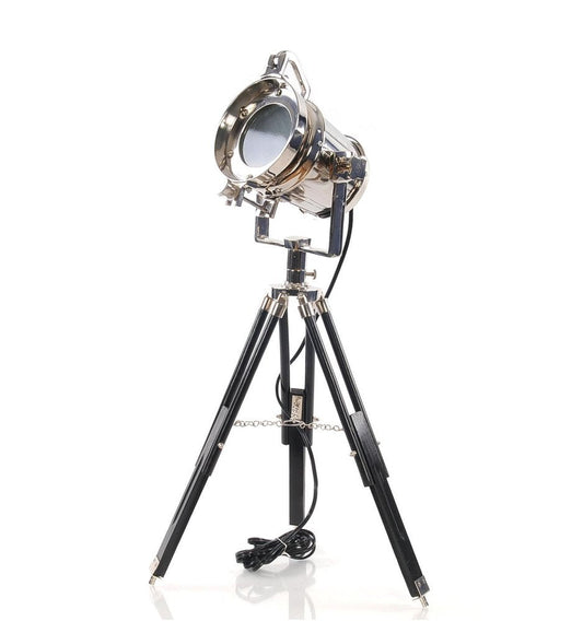 Silver Metal Tripod Floor Lamp With Metal Shade HomeRoots