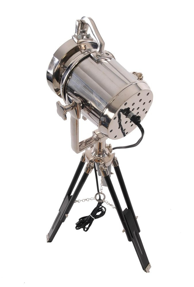 Silver Metal Tripod Floor Lamp With Metal Shade HomeRoots