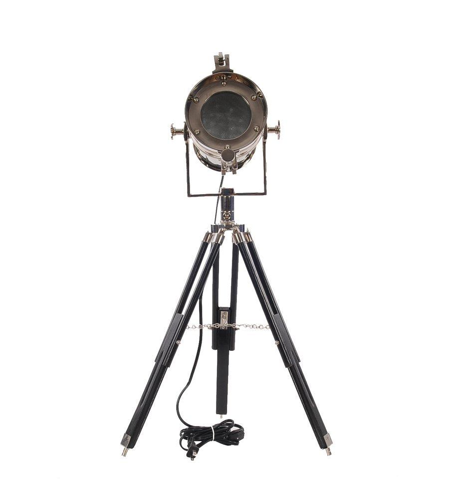 Silver Metal Tripod Floor Lamp With Metal Shade HomeRoots