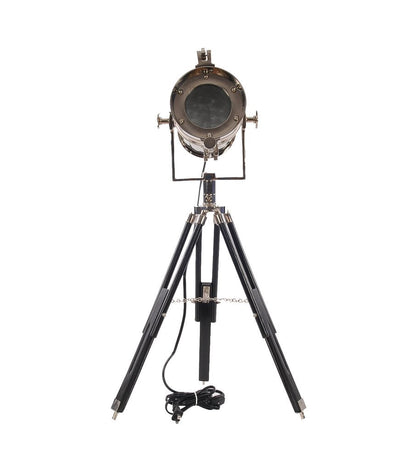 Silver Metal Tripod Floor Lamp With Metal Shade HomeRoots