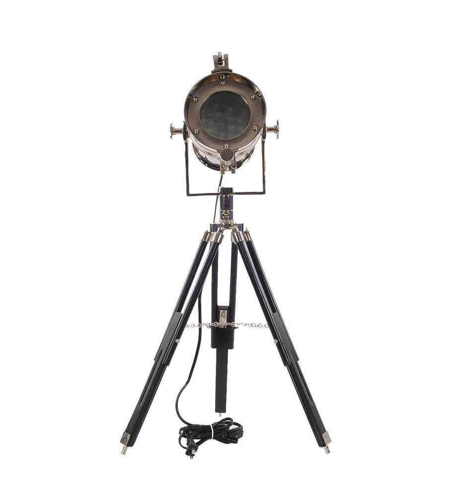 Silver Metal Tripod Floor Lamp With Metal Shade HomeRoots